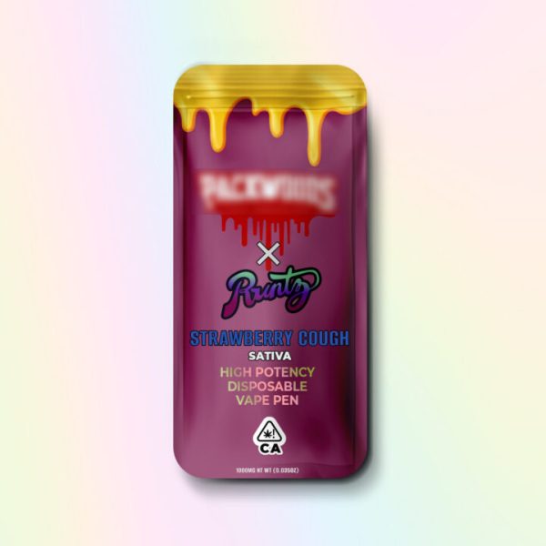 THC VAPE PEN PACKWOODS x RUNTS STRAWBERRY COUGH 1 ML