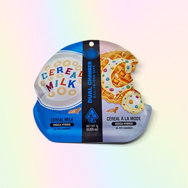 Dual Chamber THC Vape Pen 0.5+0.5ml CEREAL MILK & CEREAL A LA MODE