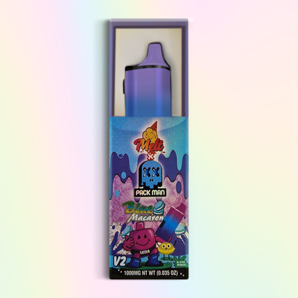 THC VAPE PEN 1 ML PACK MAN Blue Macaton